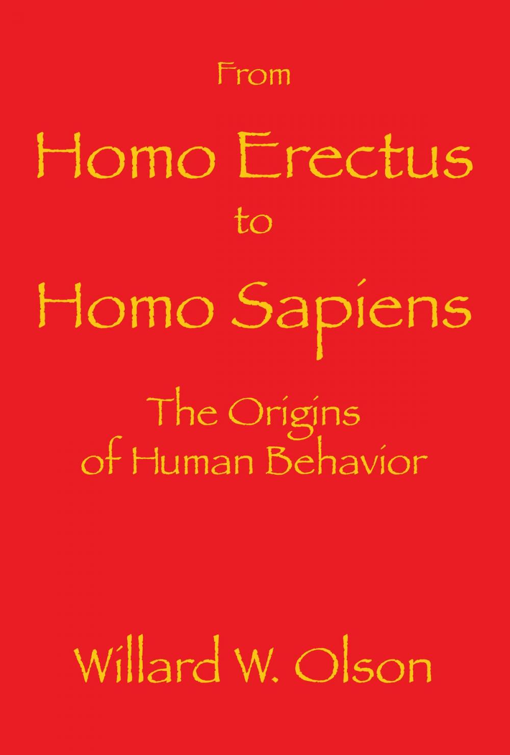 Big bigCover of From Homo Erectus to Homo Sapiens: The Origins Of Human Behavior