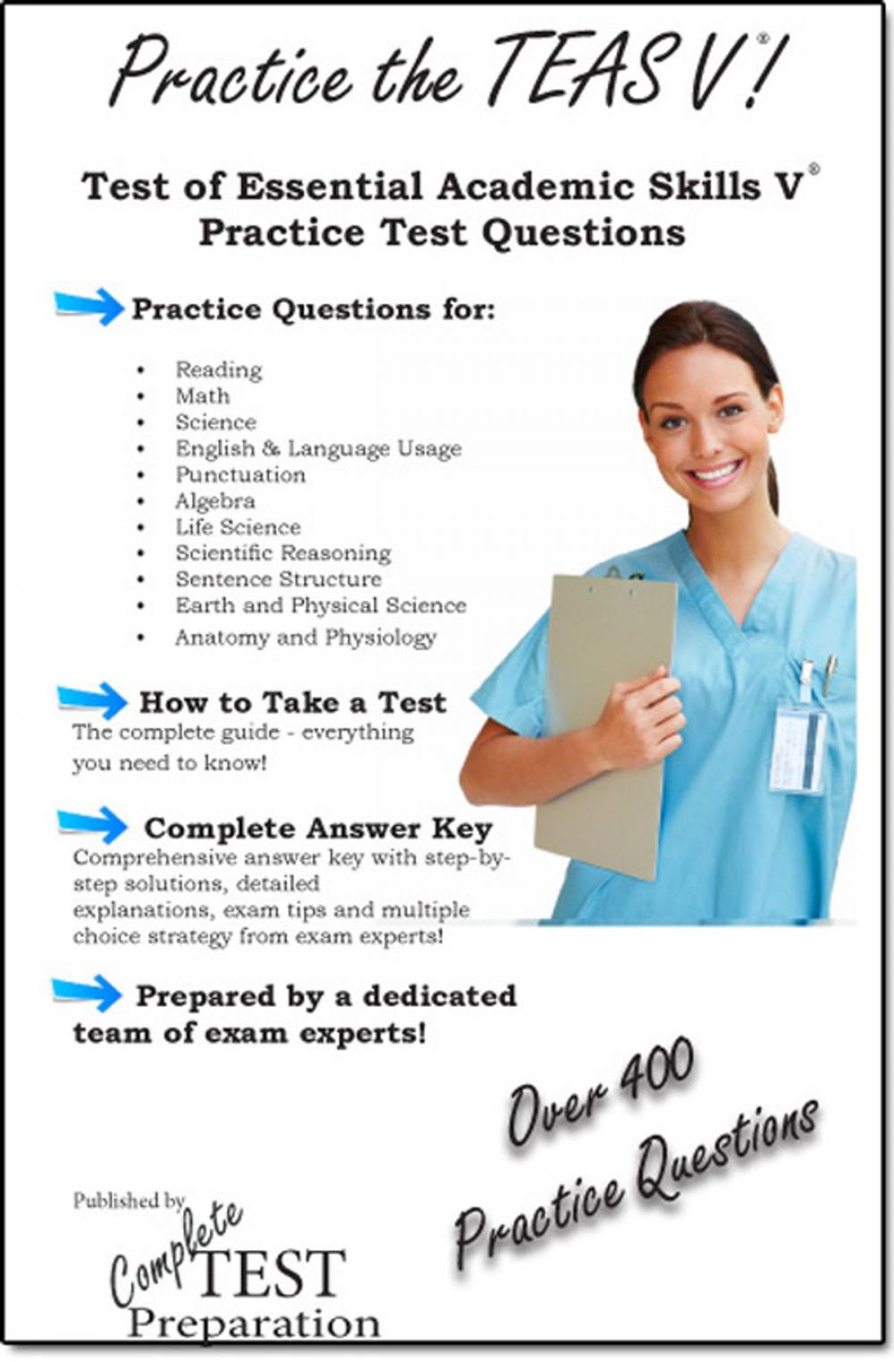 Big bigCover of Practice the TEAS V®: Test of Essential Academic Skills Practice Test Questions