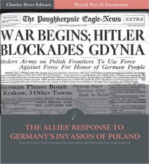 Cover of the book World War II Documents: The Allies Response to Germanys Invasion of Poland (Illustrated Edition) by Evelyn Shirley Shuckburgh