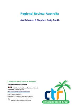 Cover of the book Australia: a regional review by Noel Scott, Chris Cooper
