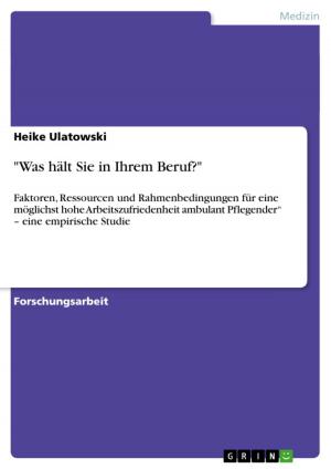 Cover of the book 'Was hält Sie in Ihrem Beruf?' by Gabriele Hof