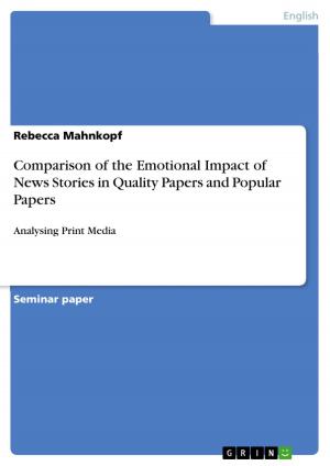 Cover of the book Comparison of the Emotional Impact of News Stories in Quality Papers and Popular Papers by Daniel Unrau