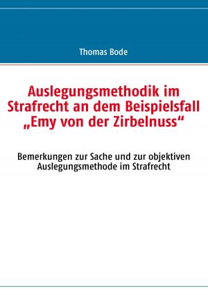 Cover of the book Auslegungsmethodik im Strafrecht an dem Beispielsfall „Emy von der Zirbelnuss“ by Caspar Hoensbroech