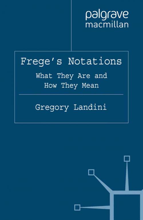 Cover of the book Frege’s Notations by Gregory Landini, Michael Beaney, Palgrave Macmillan UK