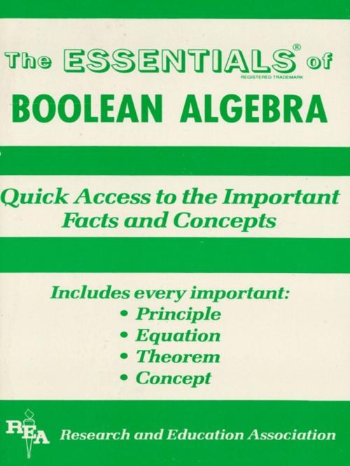 Cover of the book Boolean Algebra Essentials by Alan Solomon, Research & Education Association