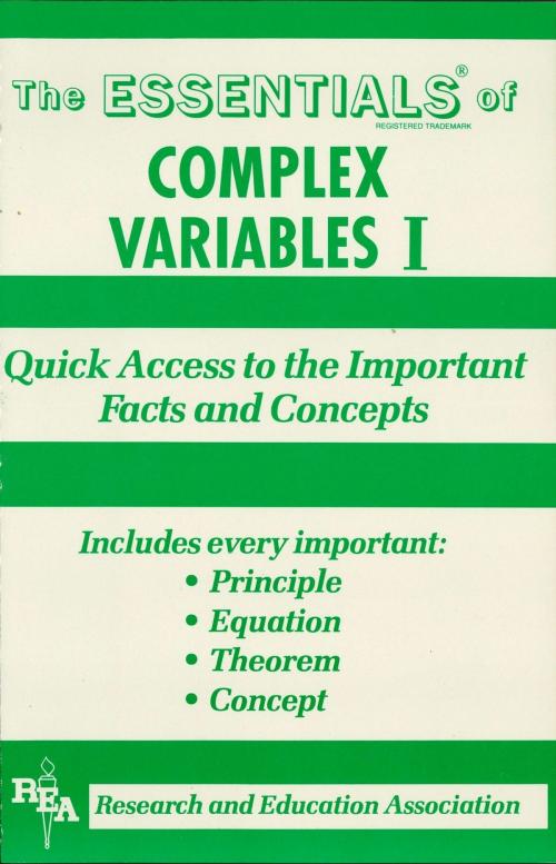 Cover of the book Complex Variables I Essentials by Alan D. Solomon, Research & Education Association