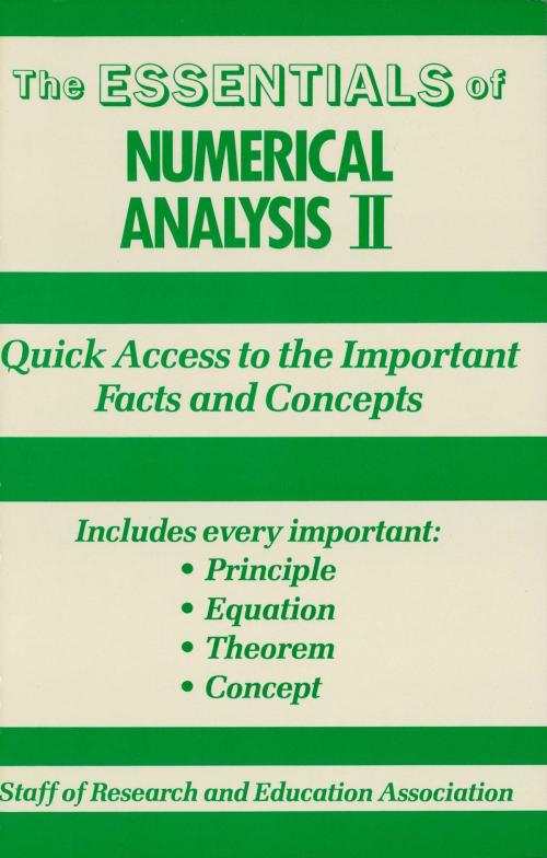 Cover of the book Numerical Analysis II Essentials by The Editors of REA, Research & Education Association