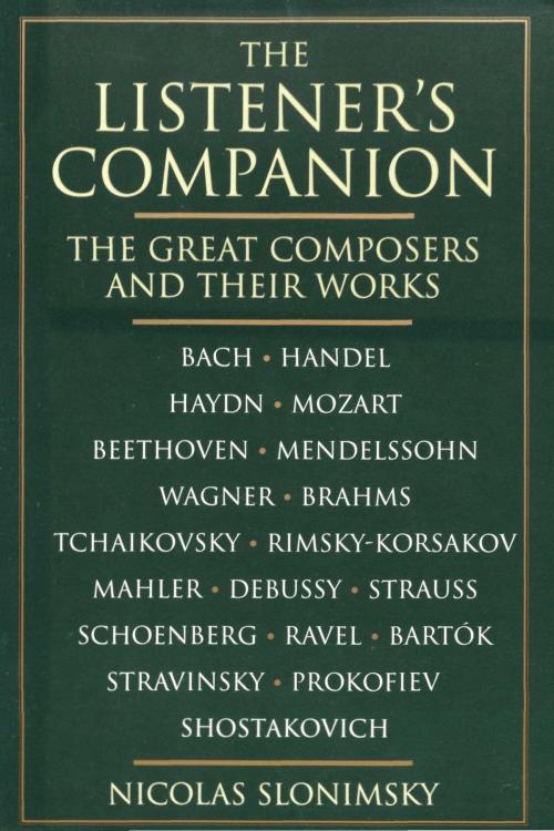 Cover of the book The Listener's Companion: The Great Composers and their Works by Nicolas Slonimsky, Music Sales Limited