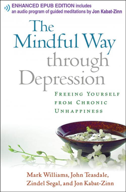 Cover of the book The Mindful Way through Depression by Mark Williams, DPhil, John Teasdale, PhD, Zindel V. Segal, PhD, Jon Kabat-Zinn, PhD, Guilford Publications
