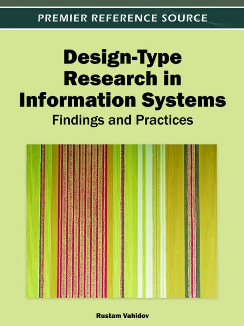 Cover of the book Design-Type Research in Information Systems by Rustam Vahidov, IGI Global