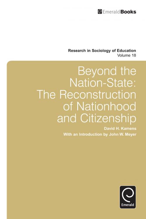 Cover of the book Beyond the Nation-State by David H. Kamens, Emily Hannum, Emerald Group Publishing Limited