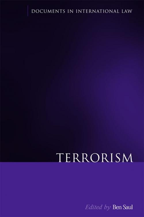 Cover of the book Terrorism by Dr Ben Saul, Bloomsbury Publishing