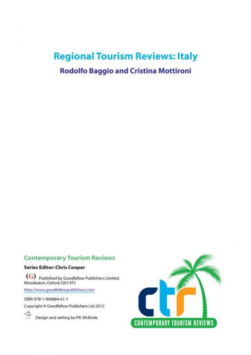 Cover of the book Italy: a regional review by Rodolfo Baggio, Cristina Mottironi, Chris Cooper, Goodfellow Publishers Ltd