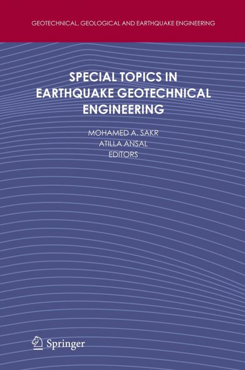 Cover of the book Special Topics in Earthquake Geotechnical Engineering by , Springer Netherlands