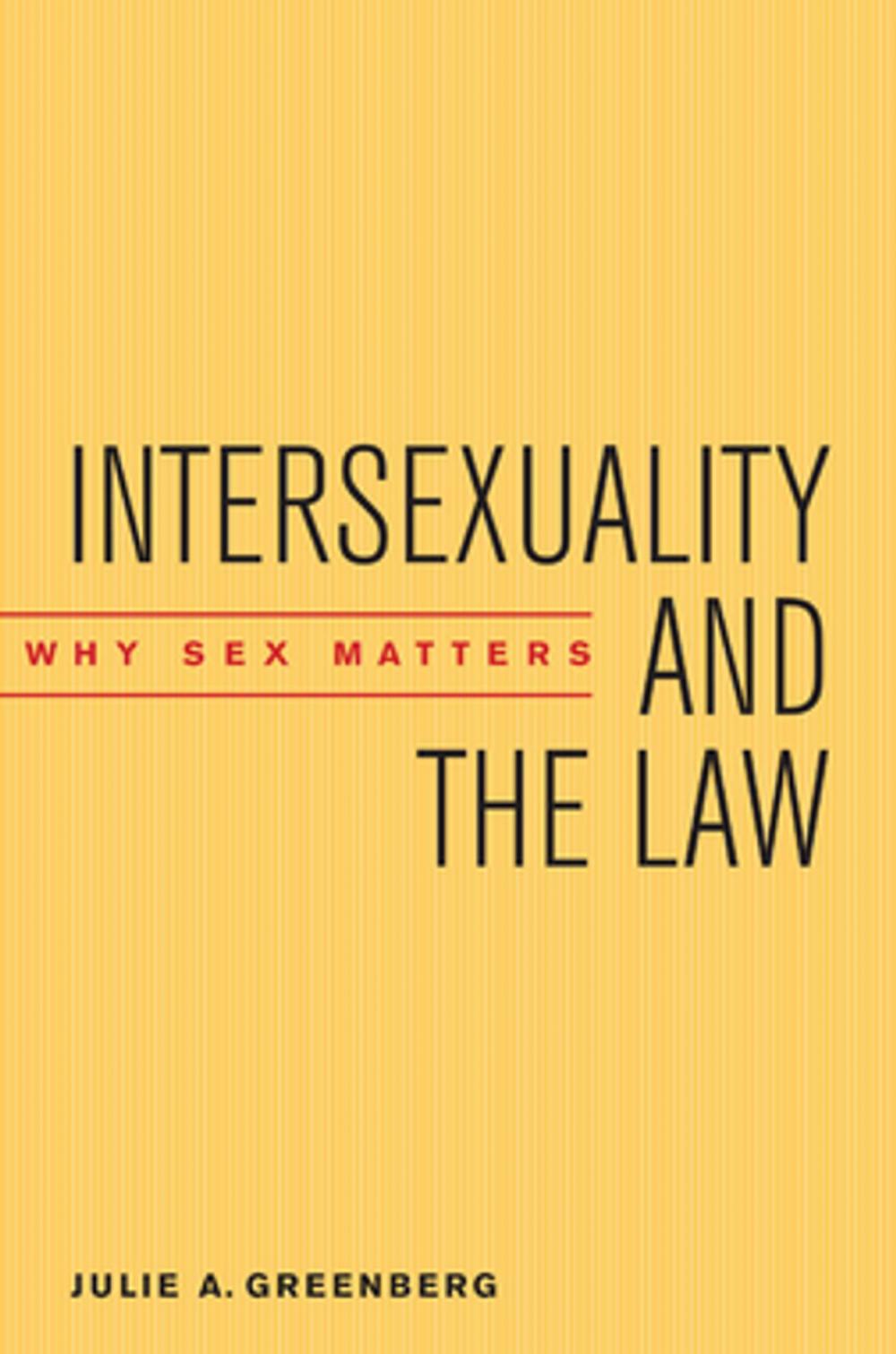 Big bigCover of Intersexuality and the Law
