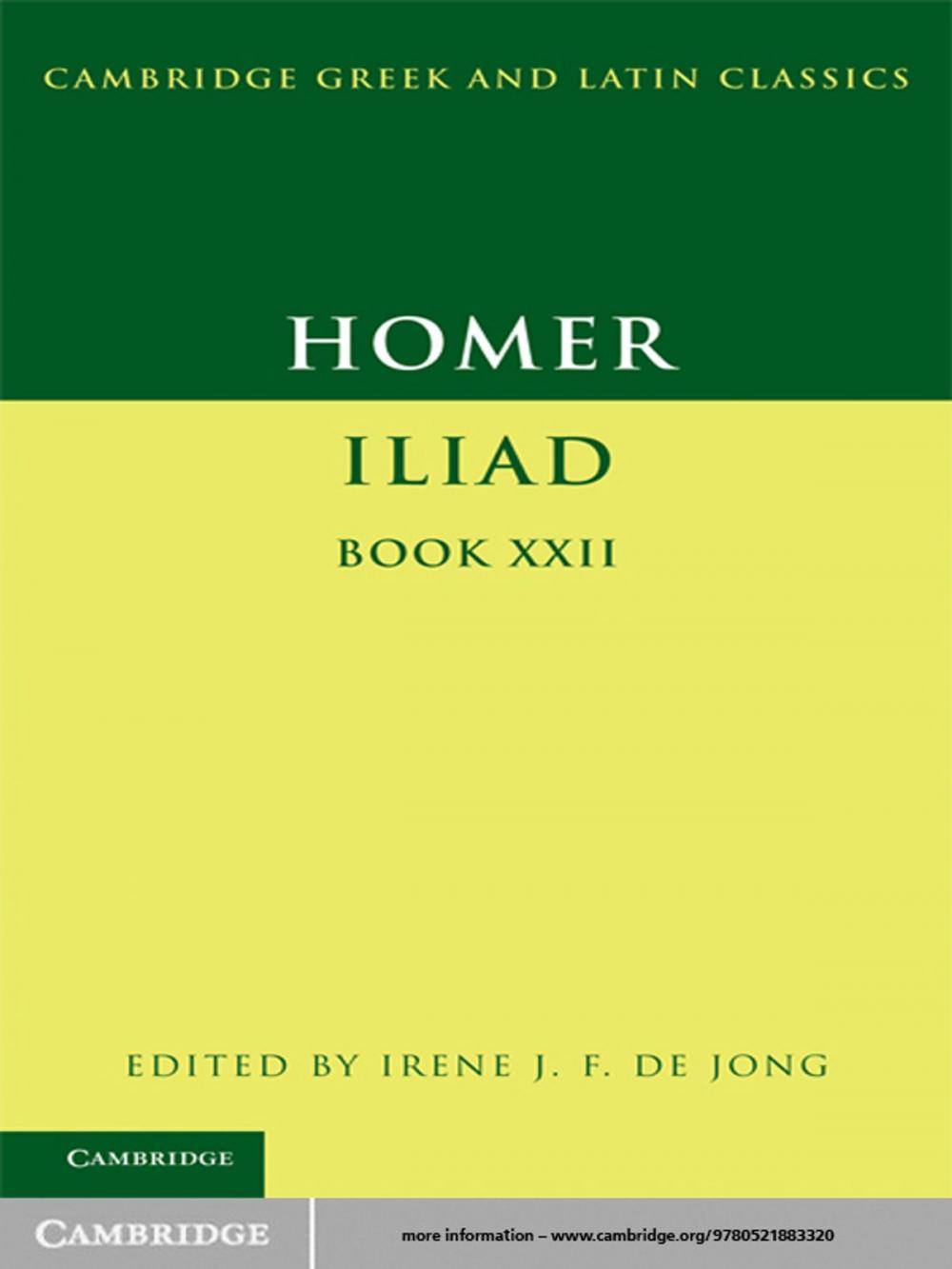 Big bigCover of Homer: Iliad Book 22