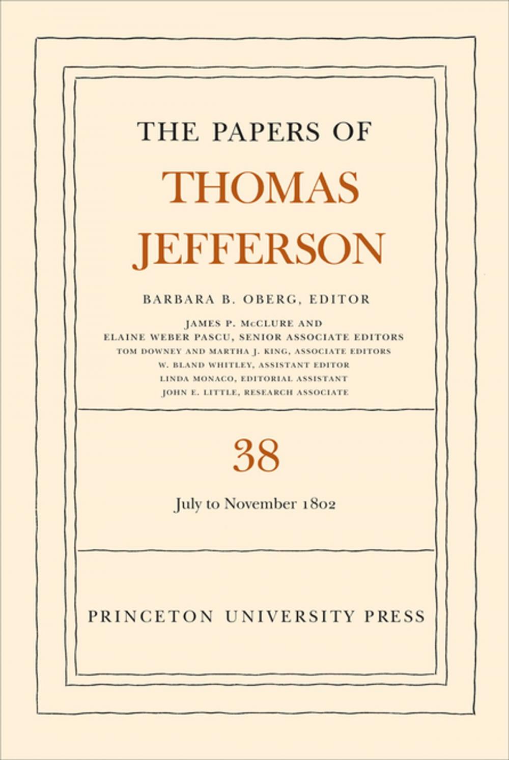 Big bigCover of The Papers of Thomas Jefferson, Volume 38