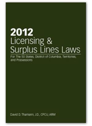 Book cover of 2012 Licensing & Surplus Lines