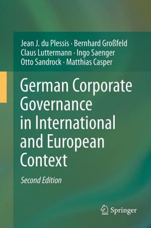 Cover of the book German Corporate Governance in International and European Context by William Seager