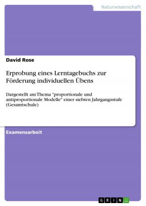 Cover of the book Erprobung eines Lerntagebuchs zur Förderung individuellen Übens by Alexander Wuttke