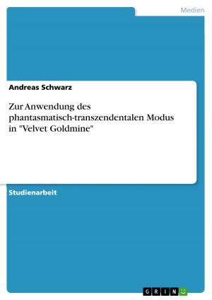 Cover of the book Zur Anwendung des phantasmatisch-transzendentalen Modus in 'Velvet Goldmine' by Michael Schmitt