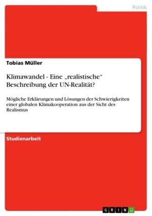 Cover of the book Klimawandel - Eine 'realistische' Beschreibung der UN-Realität? by Florian Unzicker