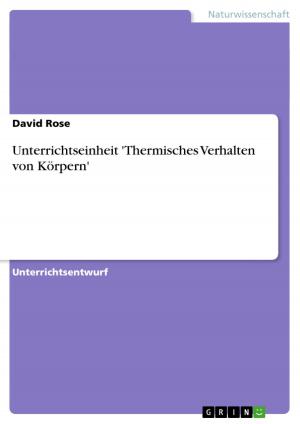 Cover of the book Unterrichtseinheit 'Thermisches Verhalten von Körpern' by Anonym