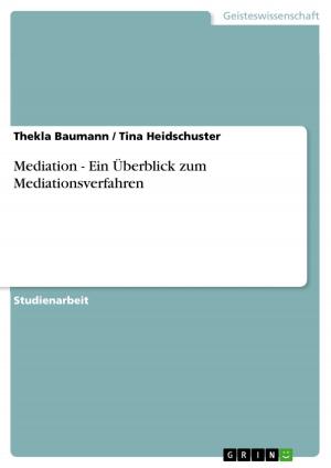 Cover of the book Mediation - Ein Überblick zum Mediationsverfahren by Joyce Ho