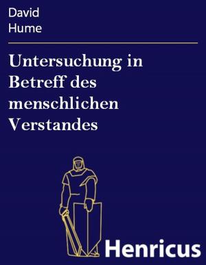 Cover of Untersuchung in Betreff des menschlichen Verstandes