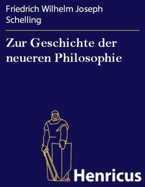 Cover of Zur Geschichte der neueren Philosophie
