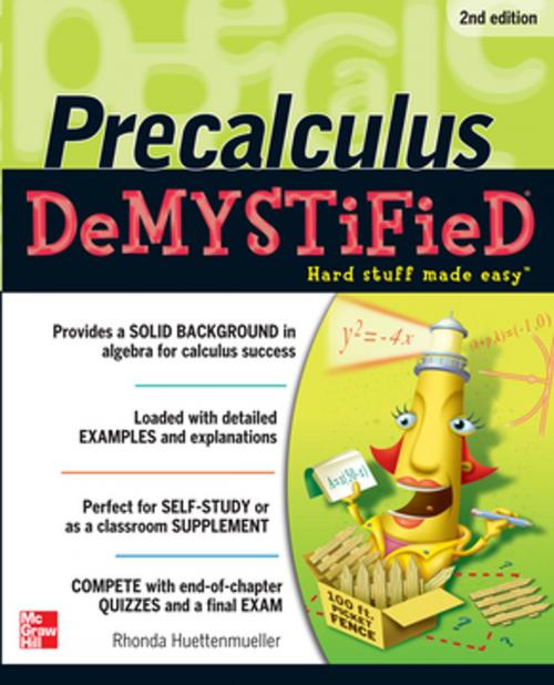 Cover of the book Pre-calculus Demystified 2/E by Rhonda Huettenmueller, McGraw-Hill Education