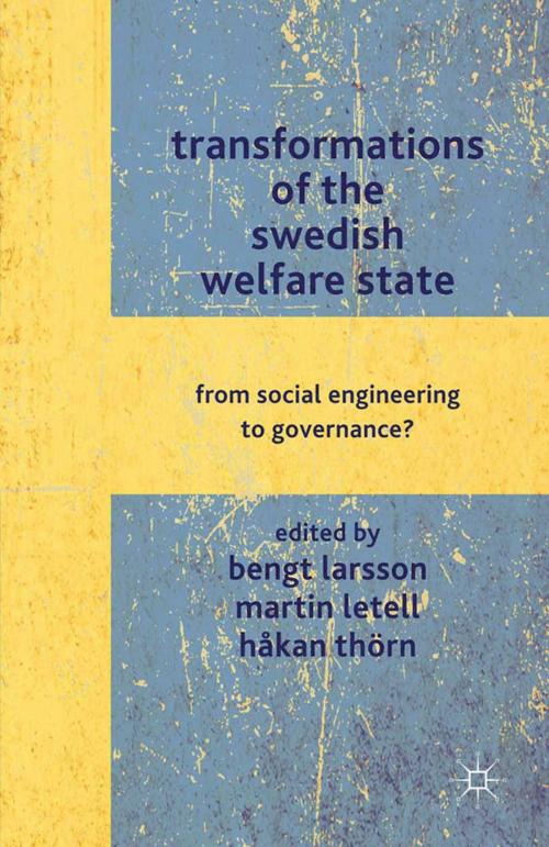 Cover of the book Transformations of the Swedish Welfare State by , Palgrave Macmillan UK