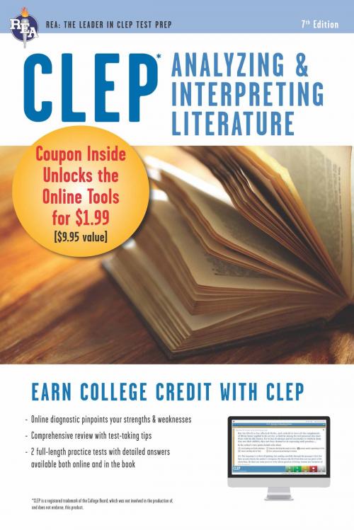 Cover of the book CLEP Analyzing & Interpreting Literature Book + Online by Editors of REA, Research & Education Association