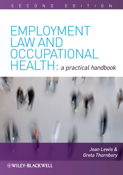 Cover of the book Employment Law and Occupational Health by Joan Lewis, Greta Thornbory, Wiley