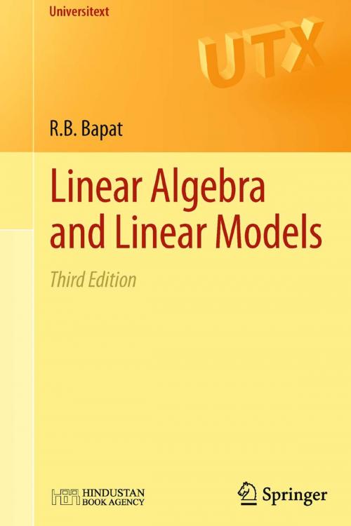 Cover of the book Linear Algebra and Linear Models by Ravindra B. Bapat, Springer London