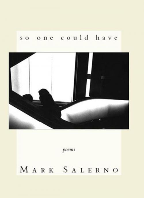 Cover of the book SO ONE COULD HAVE by MARK SALERNO, Red Hen Press