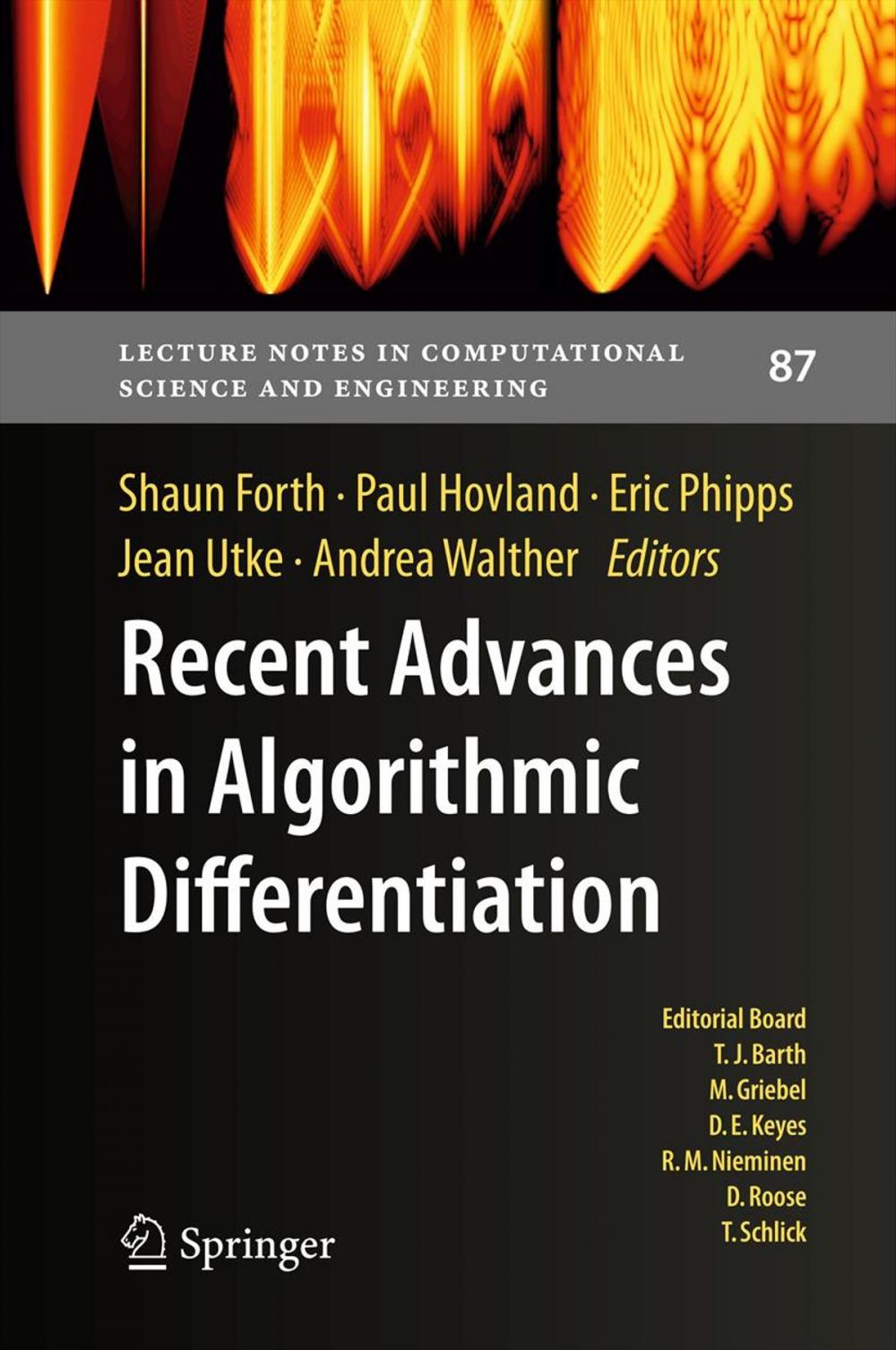 Big bigCover of Recent Advances in Algorithmic Differentiation