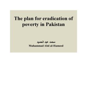 Book cover of The plan for eradication of poverty in Pakistan