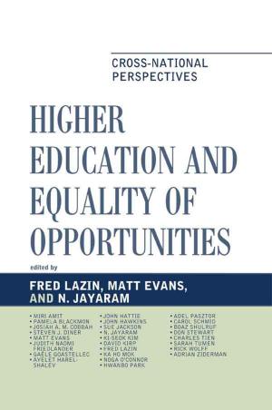Book cover of Higher Education and Equality of Opportunity