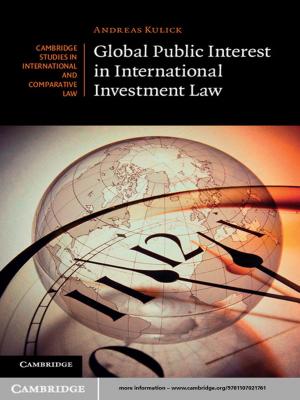 Cover of the book Global Public Interest in International Investment Law by 