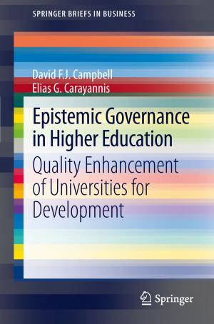 Cover of the book Epistemic Governance in Higher Education by Tiziana A.L. Brevini, Fulvio Gandolfi
