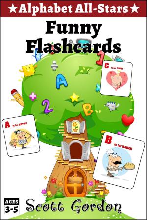 Book cover of Alphabet All-Stars: Funny Flashcards