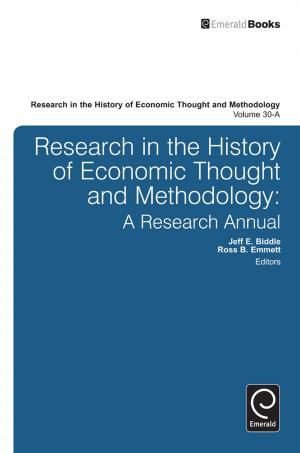 Book cover of Research in the History of Economic Thought and Methodology
