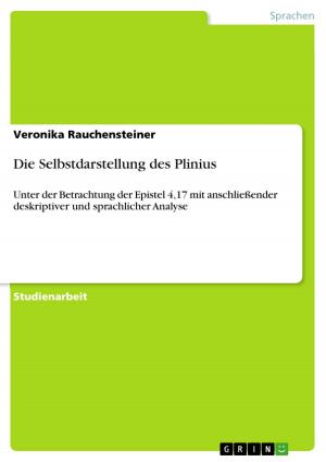 Cover of the book Die Selbstdarstellung des Plinius by Timo Gramer