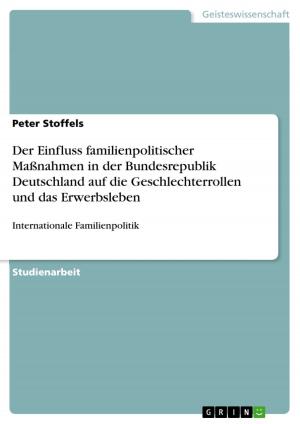 Cover of the book Der Einfluss familienpolitischer Maßnahmen in der Bundesrepublik Deutschland auf die Geschlechterrollen und das Erwerbsleben by Matthias Jung