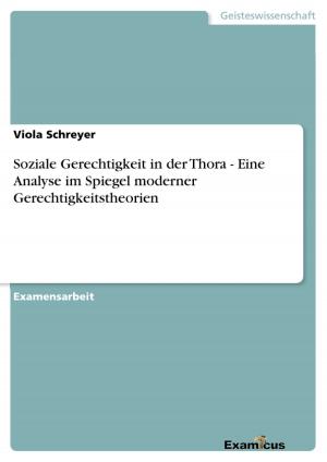 Cover of Soziale Gerechtigkeit in der Thora - Eine Analyse im Spiegel moderner Gerechtigkeitstheorien