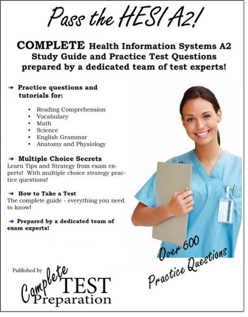 Cover of the book Pass the HESI A2! Health Information Systems Evolve Reach study guide and practice test questions by Complete Test Preparation Inc., Complete Test Preparation Inc.