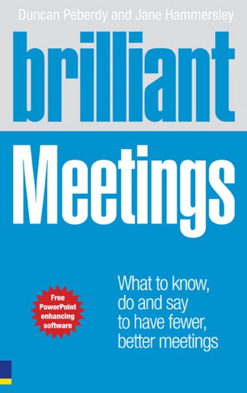 Cover of the book Brilliant Meetings by Duncan Peberdy, Jane Hammersley, Pearson Education Limited