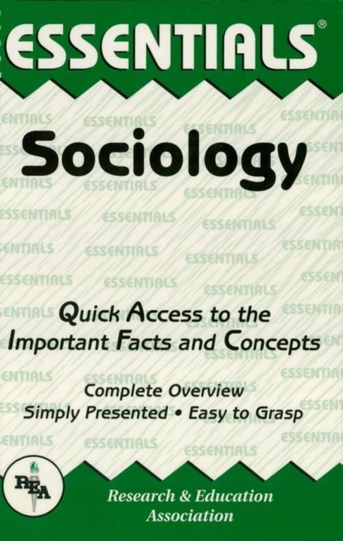 Cover of the book Sociology Essentials by Robyn Goldstein Fuchs, Research & Education Association