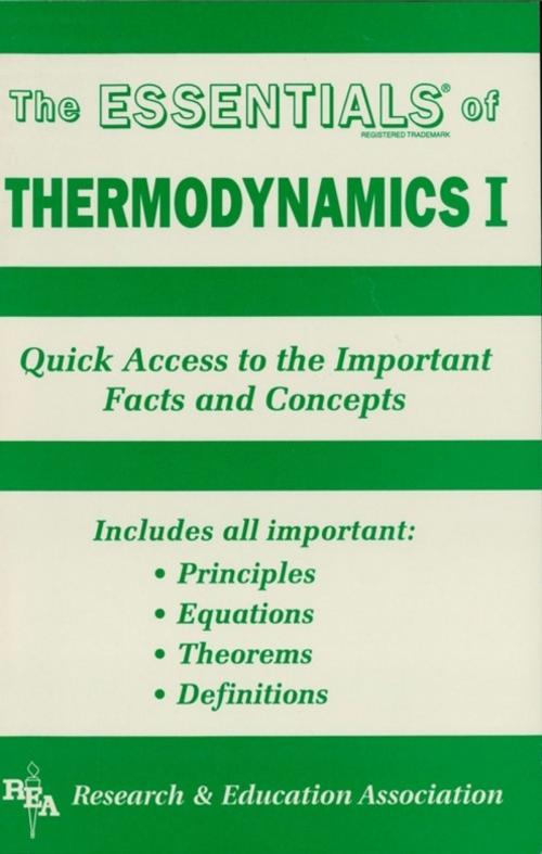 Cover of the book Thermodynamics I Essentials by The Editors of REA, Research & Education Association